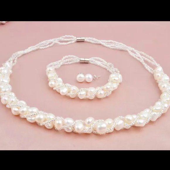 Genuine Freshwater Baroque Pearl Set - Picture 4 of 11